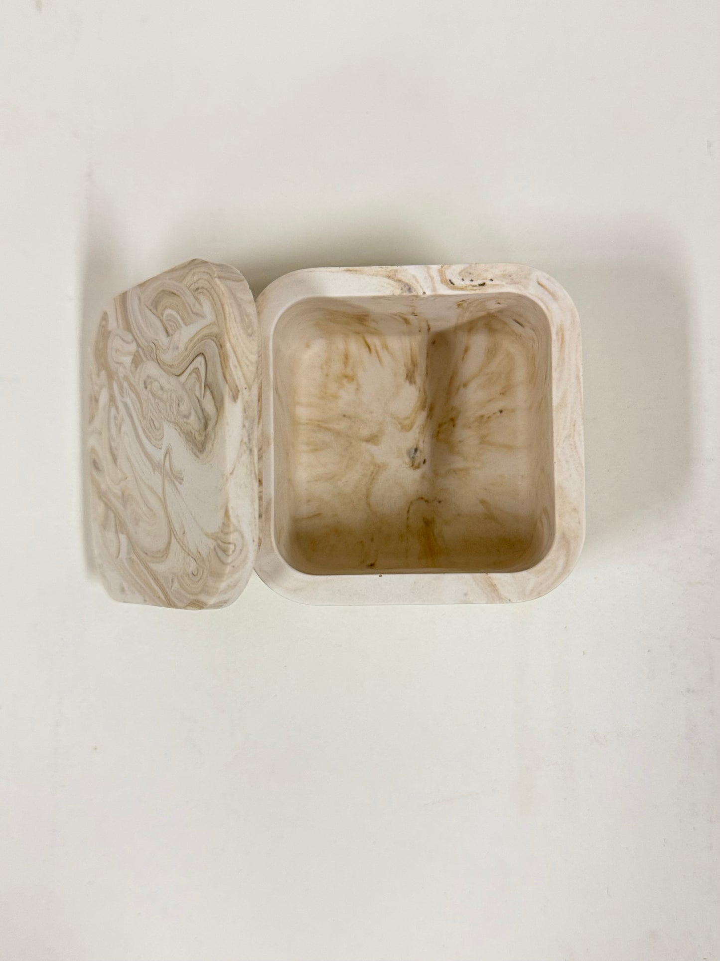 Handcrafted XS Marble-Style Trinket Box