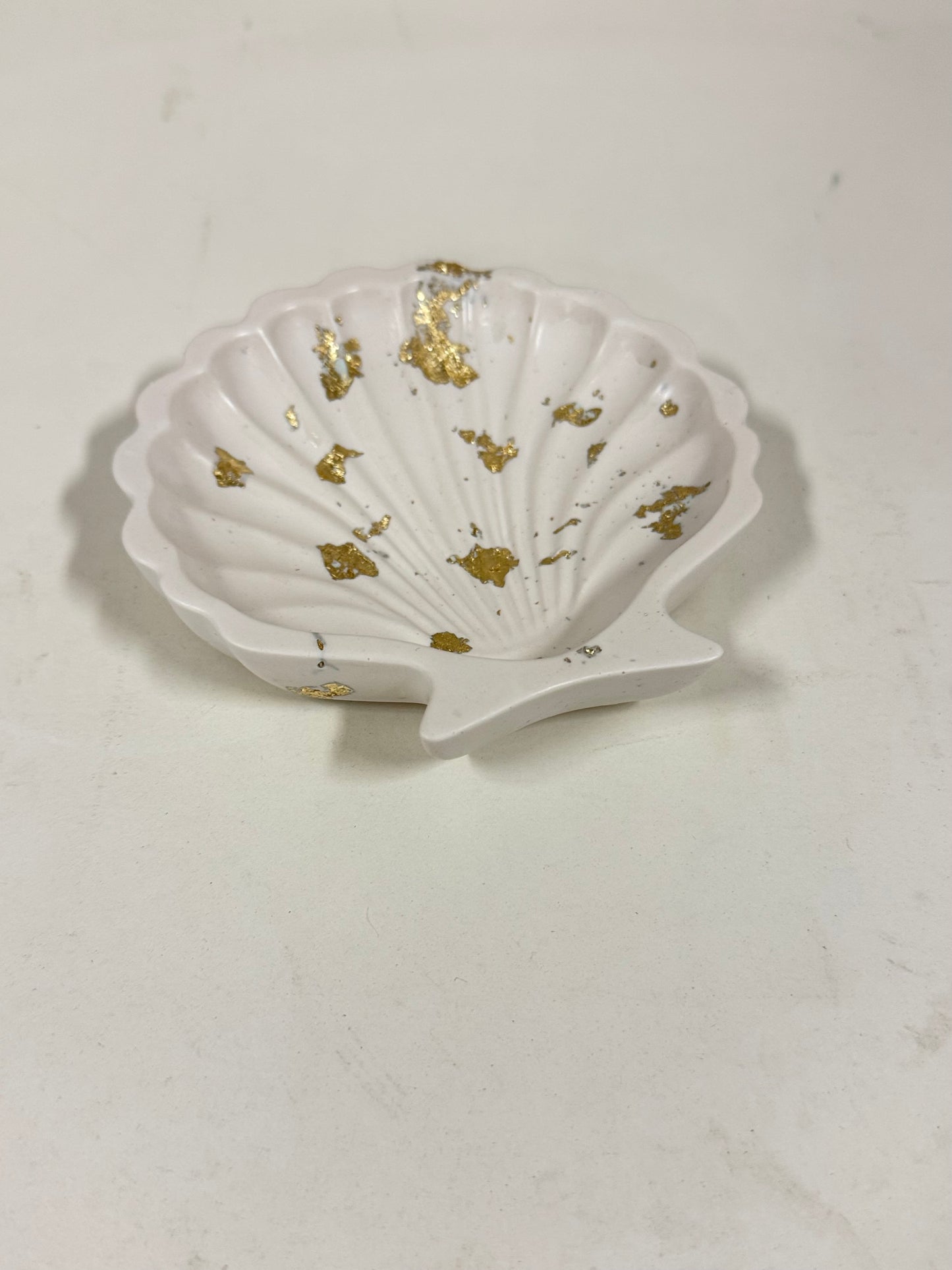 Handmade Shell Trinket Dish with Gold Leaf